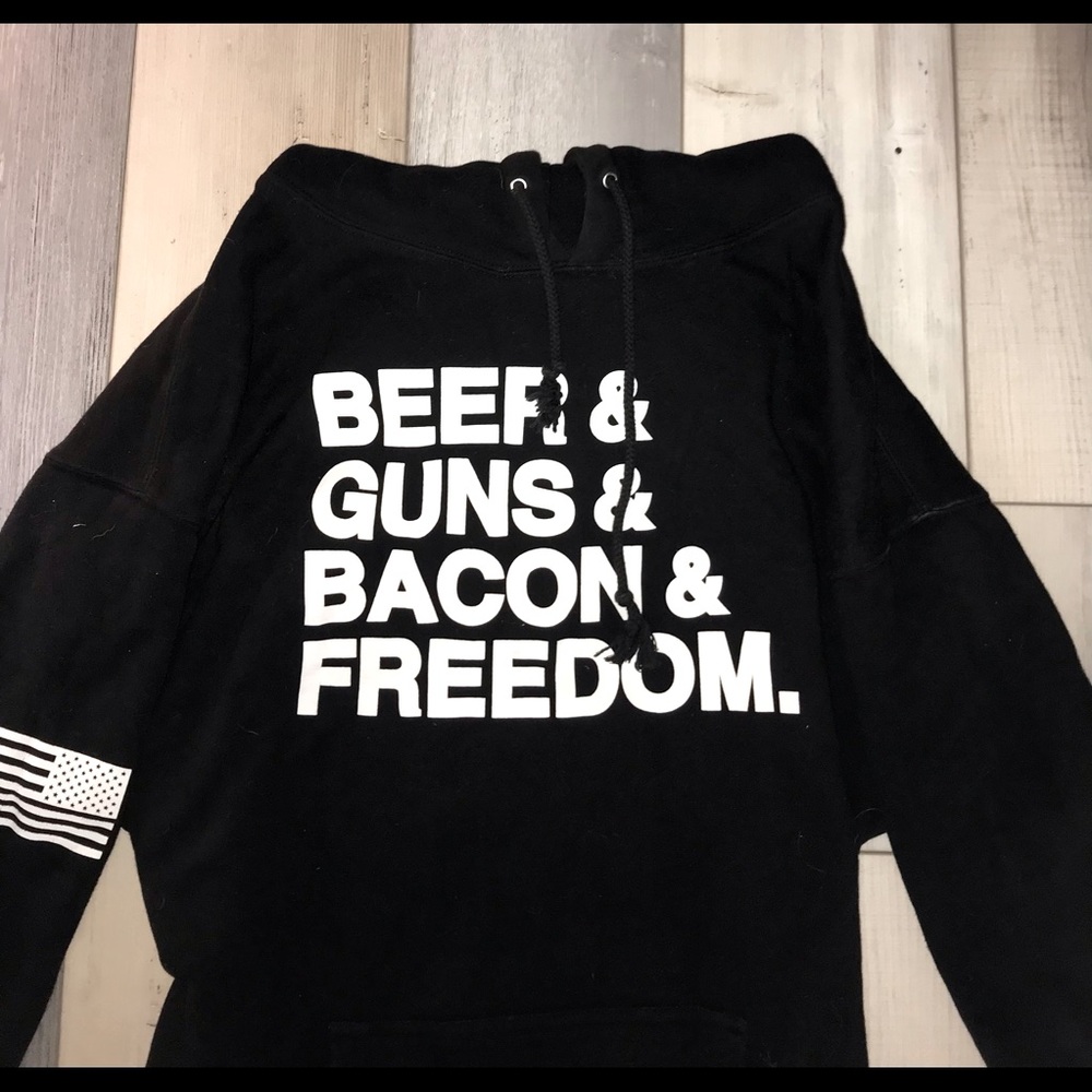 XXL Beer Guns Bacon Freedom Hoodie